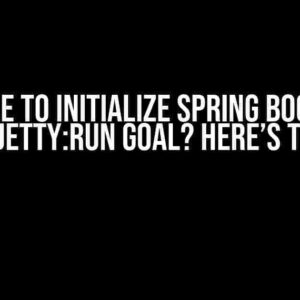 Unable to Initialize Spring Boot App using Jetty:Run Goal? Here’s the Fix!